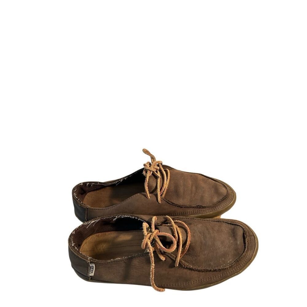 Vans loafers laces leather 9.5‎